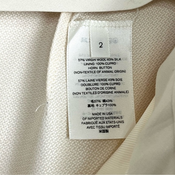 The Row Ivory Max Straight Leg Trousers Women’s Size 2 Minimalist Luxe Style - Picture 9 of 15